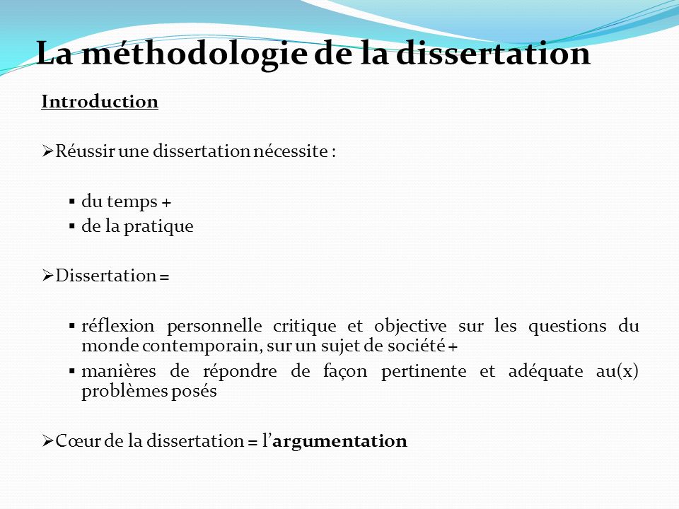 Dissertation sur la demarche scientifique